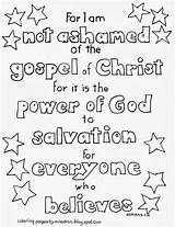 Romans Gospel Ashamed Salvation Adron sketch template