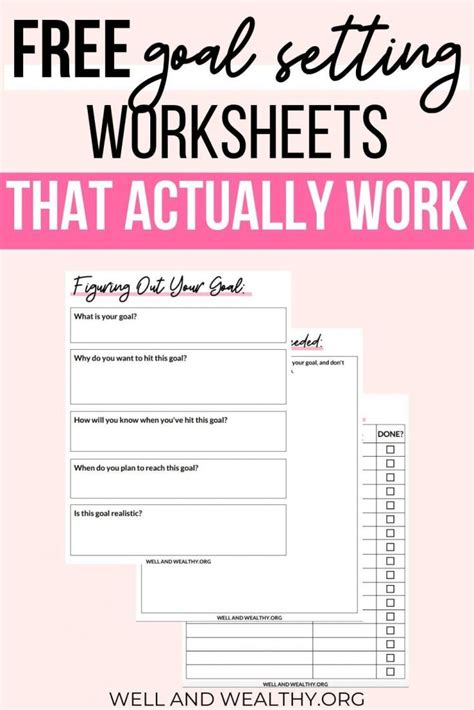 printable goal sheets easily achieve  goals   goal