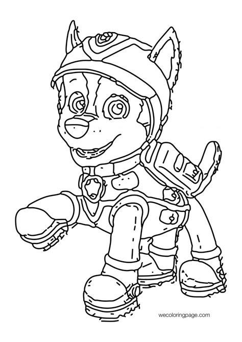 girl paw patrol perfect good amazing pup dog coloring page