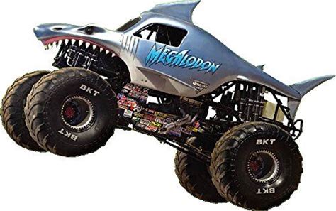 megalodon monster truck coloring page terbaru