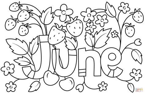 june coloring page  printable coloring pages june coloring page