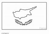 Zypern Chipre Malvorlage Cyprus Cipro Kleurplaat Chypre Flagge Bandera Dibujo Flaggen Albanien Ausmalbild Ausdrucken sketch template