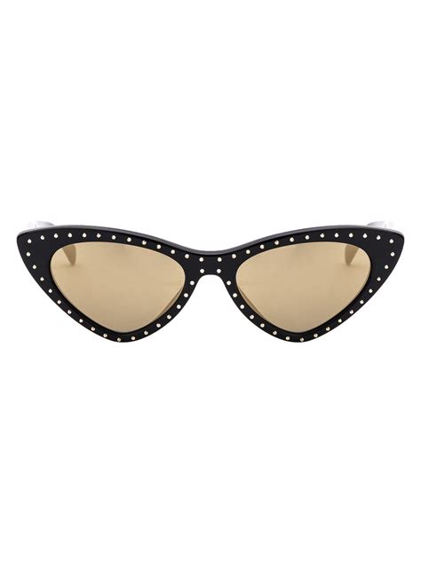 moschino eyewear cat eye sunglasses in black modesens cat eye