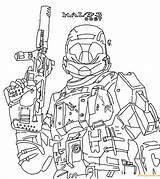 Halo Odst Pages Coloring Online Fighting Color sketch template