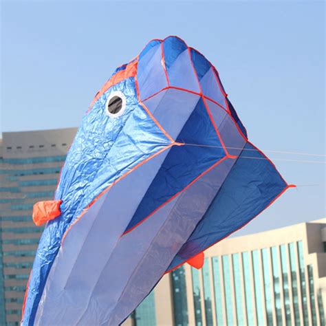 3d huge dolphin kite huge frameless soft parafoil kite with 30m handle
