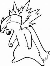 Coloring Pages Typhlosion Template sketch template
