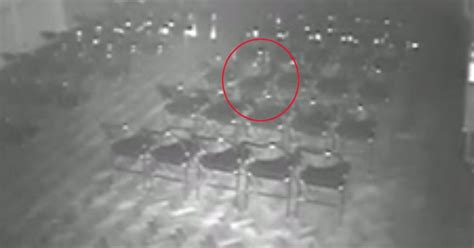 Is This A Ghost At Theatre Spooky Cctv Footage Shows Chair Moving All