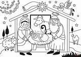 Jesus Coloring Birth Pages Christ Printable Christmas Paper Story Colorings Puzzle sketch template