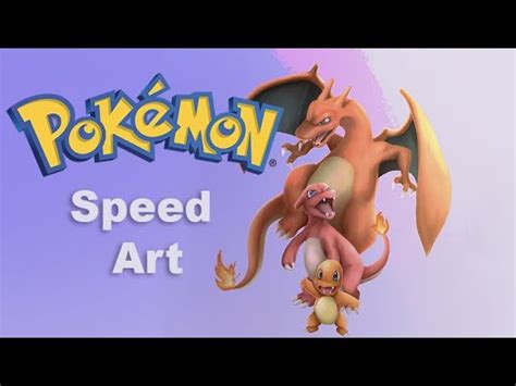 charizard charmeleon  charmander pokemon speed art youtube