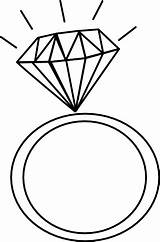 Ring Diamond Clip Outline Clipart Engagement Wedding Coloring Template Pages Drawing Vector Cliparts Rings Large Printable Pdf Clipground Clker Getdrawings sketch template