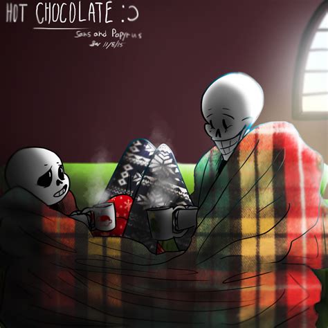 [undertale] hot chocolate w sans and papyrus by zimandchowder4evr