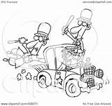 Thief Car Cartoon Stealing Outline Police Clip Toonaday Royalty Illustration Rf Clipart sketch template