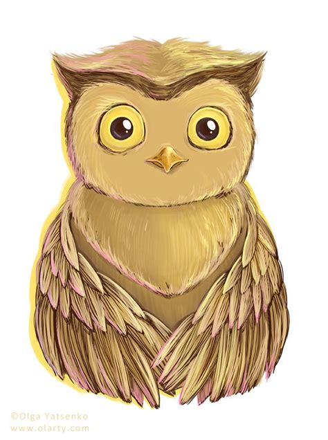 cute owl illustration  kids book artist olga yatsenko wwwolarty