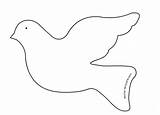 Dove Template Cut Baptism Printable Easter Stencil Templates Bird Doves Holy Craft Kids Birds Christmas Print Clipart Party Communion Visit sketch template