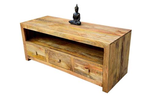 buy recto huge mango wood  drawer tv unit living room tv unit