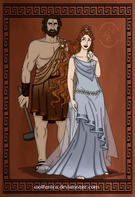 Gods Of Ancient Greece Couples Hephaestus Aphrodite By Wolfanita
