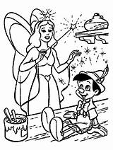 Pinocchio Coloring Fairy Pages Da Colorare Disney Disegno Di Disegni Godmother Una Immagini Salva Kids Bacheca Scegli sketch template