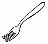 Fork Drawing Clipart Coloring sketch template