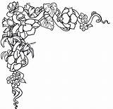 Border Flower Drawing Drawings Easy Borders Clip Draw Simple Cliparts Designs Sketches sketch template