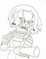 Chucky Coloring Pages Doll Killer Drawing Printable Tiffany Sheets Bride Color Kids Halloween Horror Book Serial Scary Print Getdrawings Angry sketch template