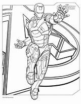 Avengers Coloring Pages Iron Man Kids sketch template