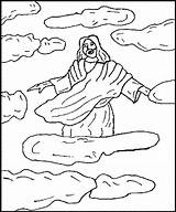 Coloring Ascension Jesus Getcolorings Pages sketch template