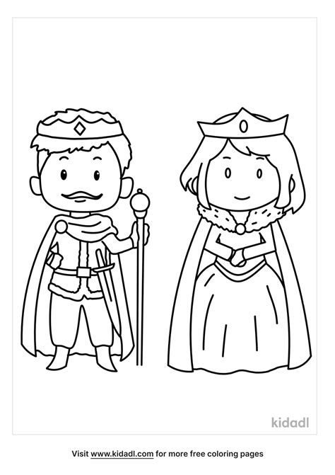 print  amazing coloring page king  queen coloring