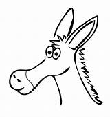 Donkey Clipart Outline Drawing Clip Head Christmas Jackass Cliparts Horse Library Line Coloring Colouring Sick Clipartpanda Clipground Panda Use Clipartbest sketch template