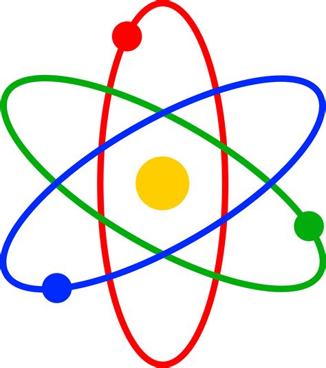 colorful atom symbol  clip art