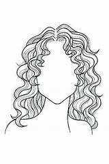 Drawing Haircut Rizado Corto Rizos Rulos Rizo Oprah Ondulado Lica Shoulder Kose Boceto Cortes Prema Spiral Caras Cheveux Risado Layered sketch template
