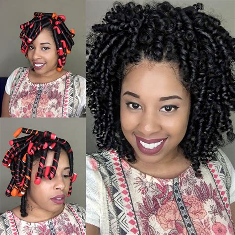 Rod Set On Natural Short Fro Pin On Curly Hairstyles For
