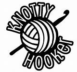 Crochet Silhouette Hooker Knotty Decal Vinyl Getdrawings sketch template