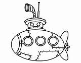 Submarine Coloring Pages Drawing Classic Getcolorings Getdrawings Color Others sketch template