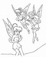 Tinkerbell Coloring Friends Pages Getcolorings Netart sketch template