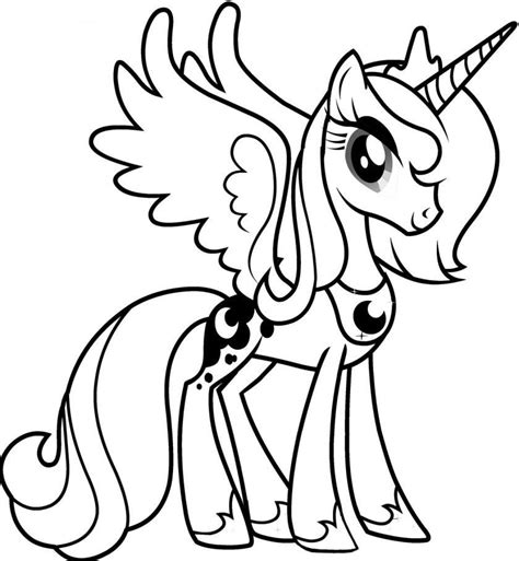 print princess luna   pony coloring pages