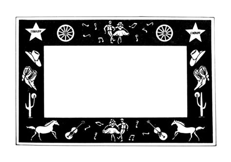 border design for western themed party invitation