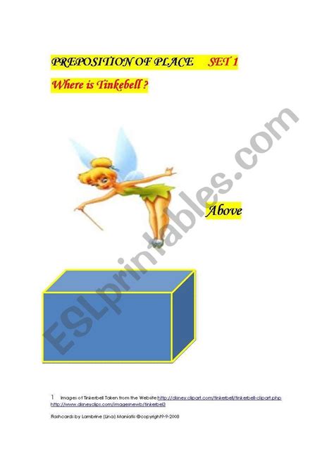 prepositions  place set worksheet english lessons  kids