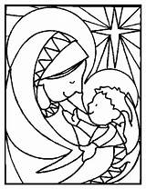 Coloring Mary Mother Pages God Clipart Jesus Glass Stained Library Kids sketch template