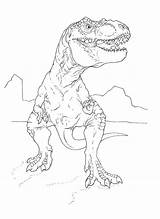 Coloring Jurassic Rex Park Tyrannosaurus Pages Print Pdf sketch template