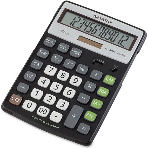 sharp calculators el rbbk  digit extra large desktop calculator black   quantity