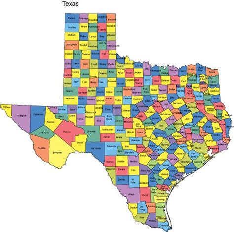texas map  counties