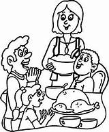 Dinner Coloring Pages Family Turkey Thanksgiving Drawing Printable Diner Kids Getdrawings Template Results Categories sketch template