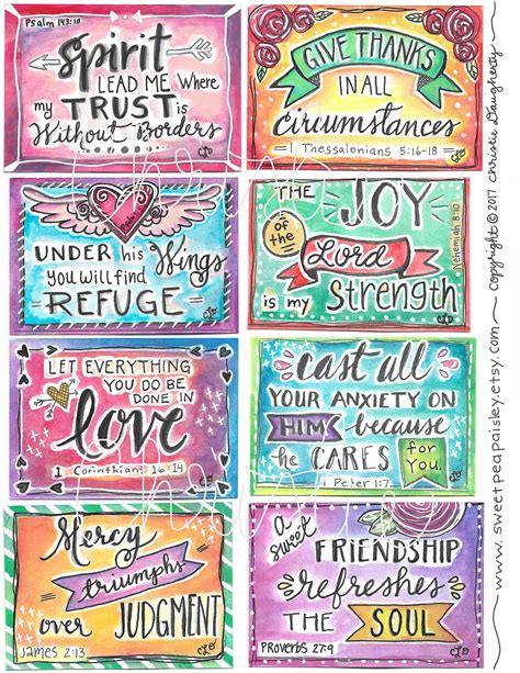 printable watercolor scripture cards inspirational cards scripture