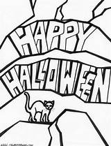 Halloween Coloring Pages Happy Kids Printable Print Color Cat Sheets Book Big Clipart Gif Spider Info Thecoloringbarn sketch template