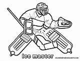 Hockey Oilers Edmonton Player Eishockey Coloriage Goalie sketch template