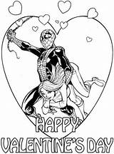 Valentine Coloring Valentines Pages Boys Boy Superhero Sheets Printable Cartoon Kids Spiderman Party Book Cards Choose Board sketch template