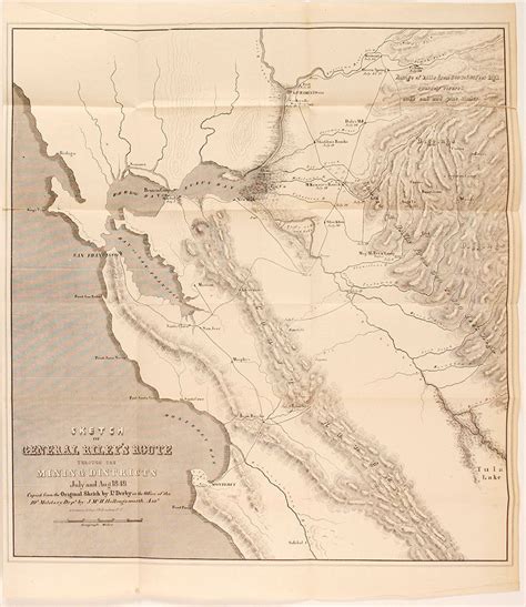 gold rush map   southern gold region  california