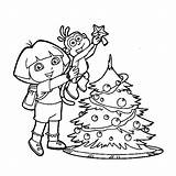 Dora Christmas Tree Prepare Boots Pages2color Explorer Cookie Copyright Pages sketch template