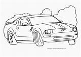 Coloring Pages Ford Mustang Race Car Cars Printable Popular sketch template