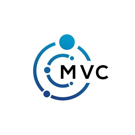 mvc letter technology logo design  white background mvc creative